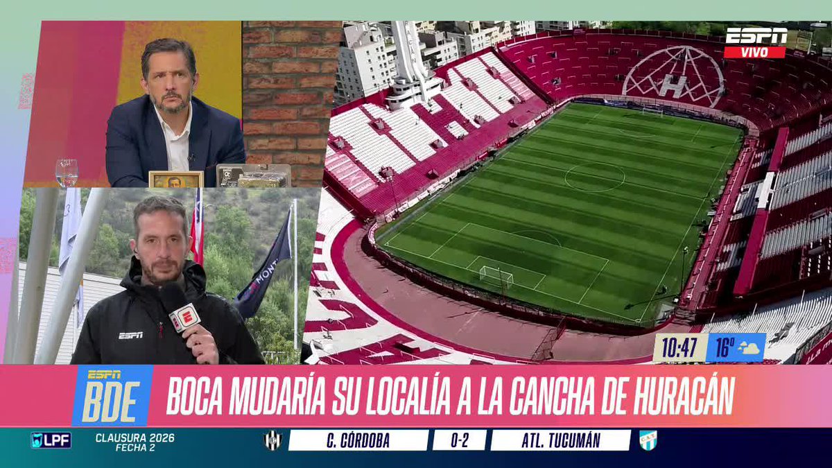 BOCA, AL PALACIO El Xeneize hará de local contra Vélez y Estudiantes en la cancha de Huracán. ▶️ Mirá #BuenDíaESPN en el Plan Premium de #DisneyPlus