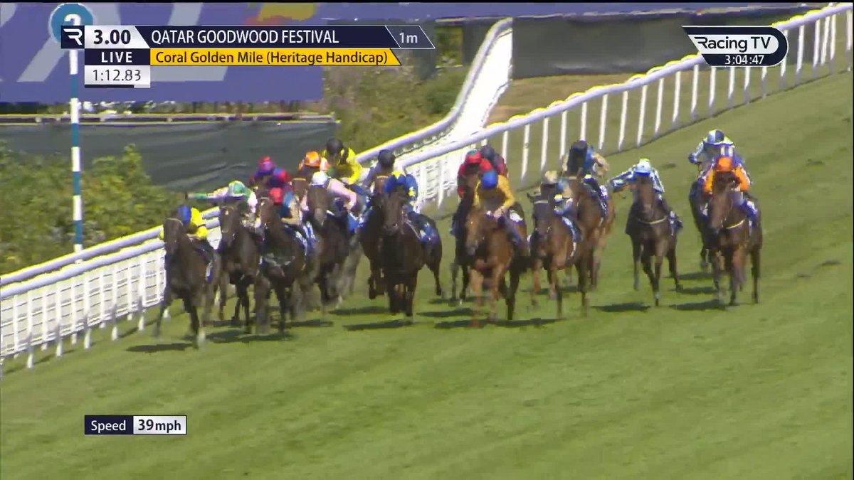 A 4th winner of the week for Wathnan ๐ฆ๐ฅ๐ง Archivist wins the Coral Golden Mile from stall 20! Callum Rodriguez | Goodwood Racecourse