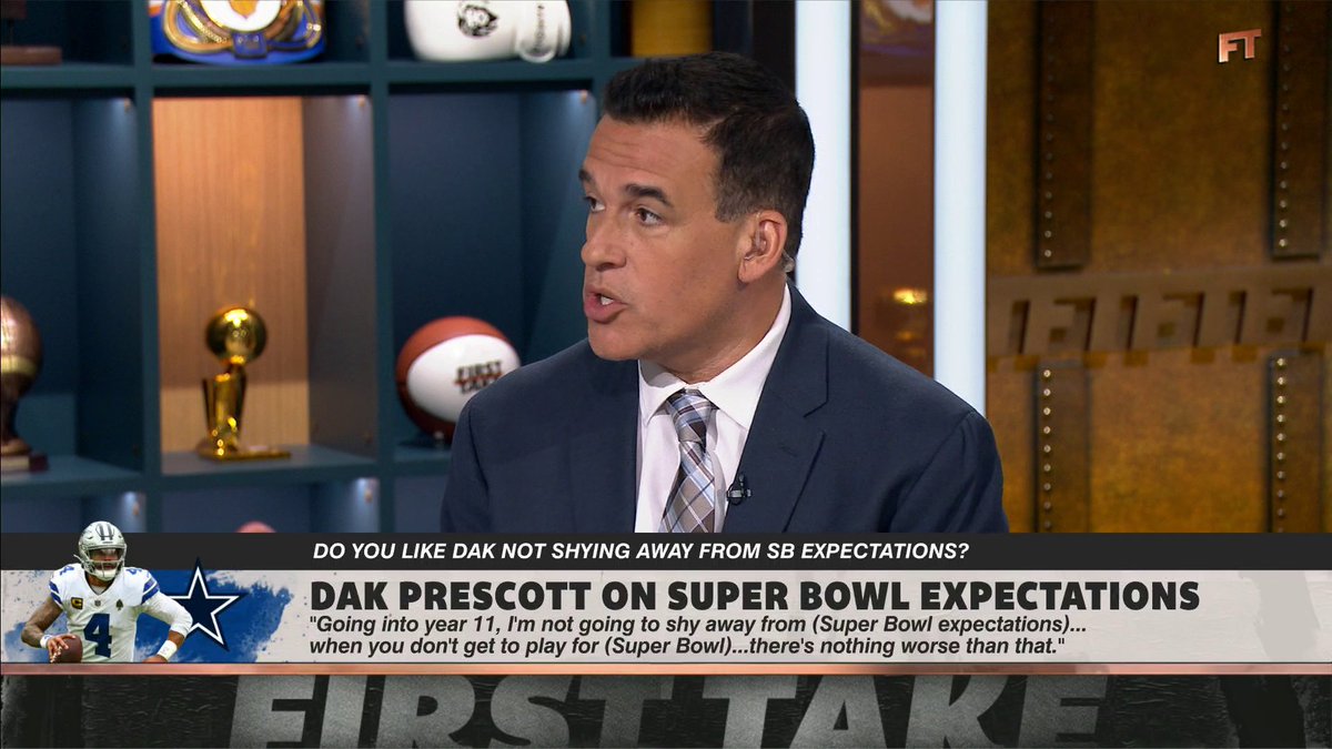 “Let’s put this entire [Cowboys] roster in a Titans uniform. Would we be asking them Super Bowl or bust?” Evan Cohen questions the Cowboys' Super Bowl expectations 👀