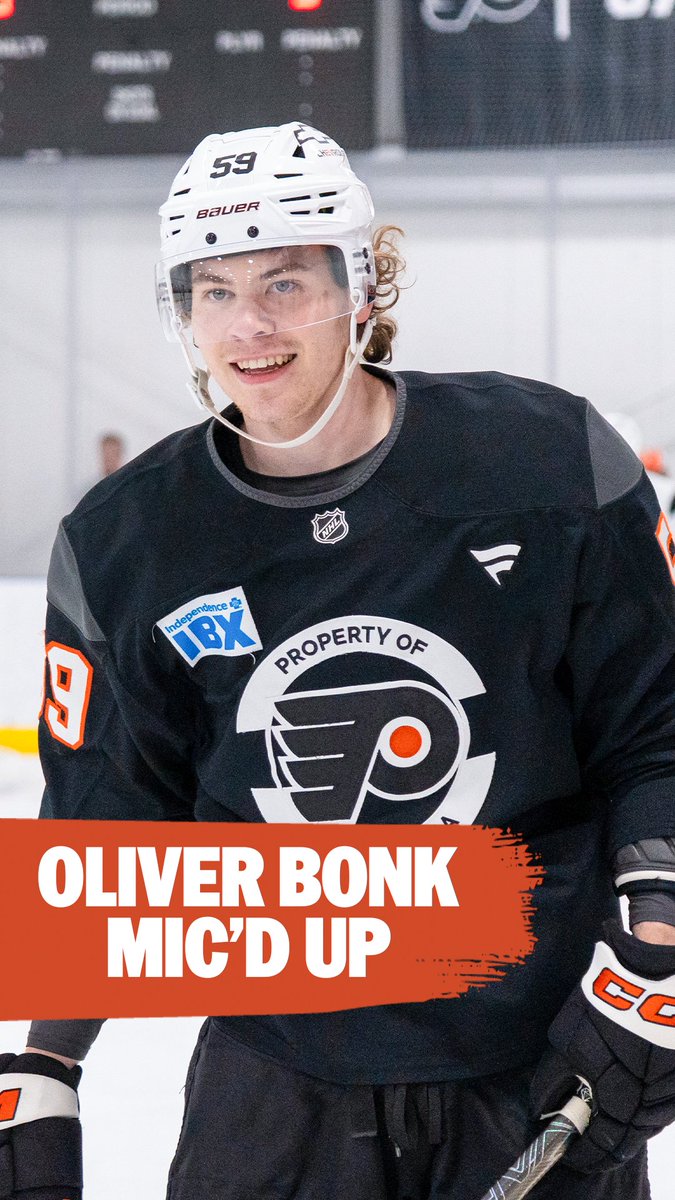 Wired and fired up. 🗣️ Oliver Bonk wore the mic for our 2026 Development Camp scrimmage! #LetsGoFlyers