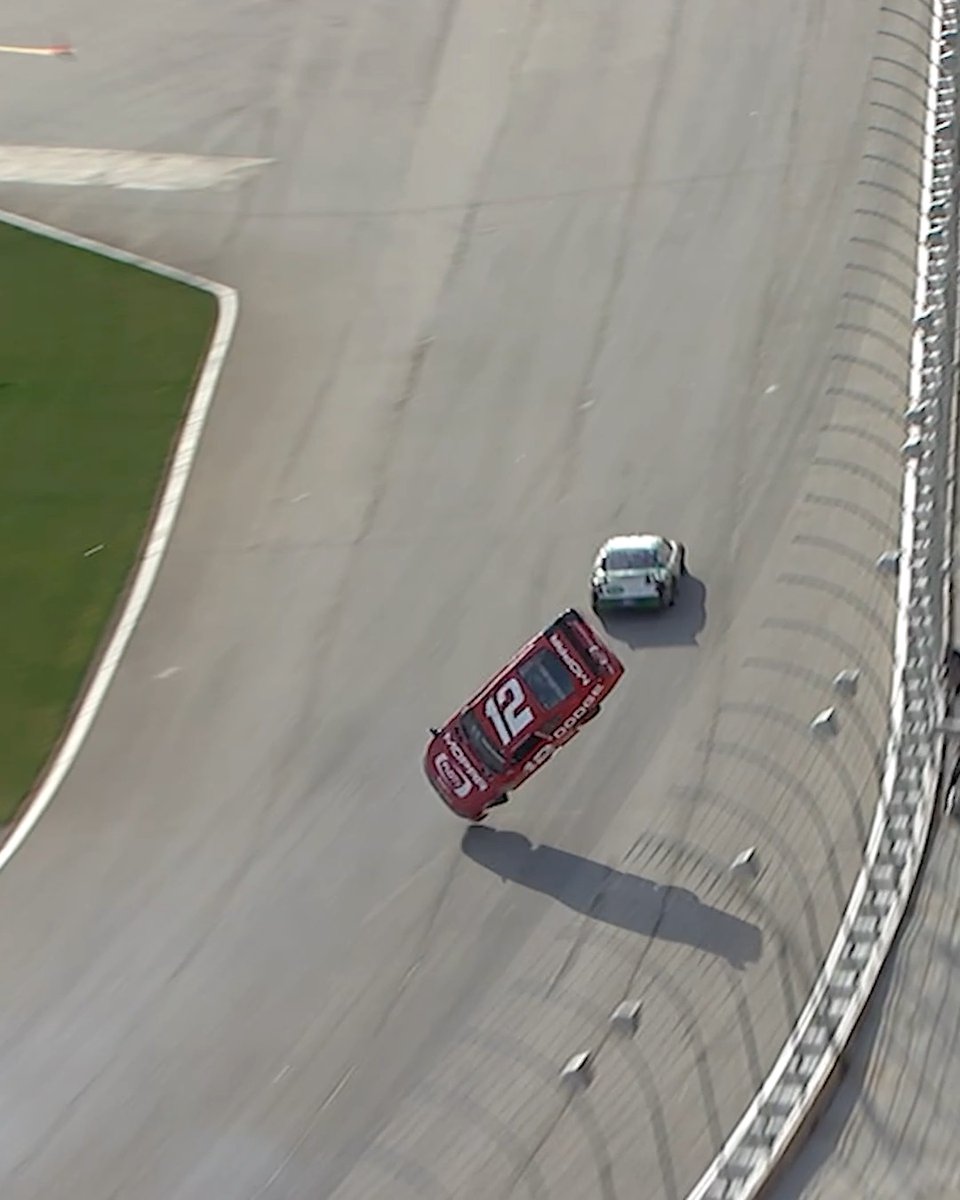 A wild ride for Brad Keselowski at EchoPark Speedway in 2010.