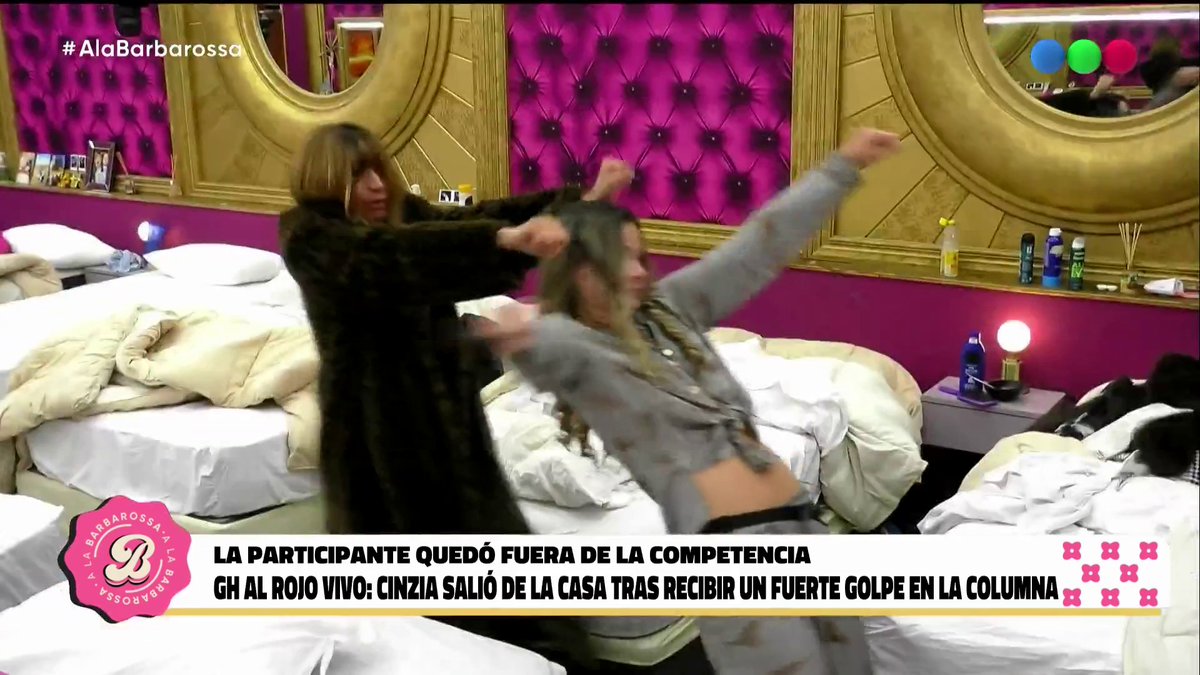 Cinzia sufrió una caída y tuvo que abandonar el juego 😞 ¿Cómo seguirá jugado Sol? #ALaBarbarossa ahora en Telefe o