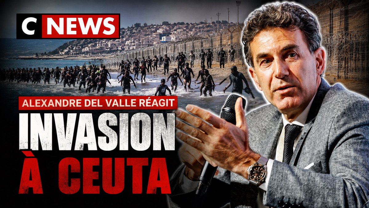 🚨🚨🇲🇦🇪🇸 Invasion de #migrants à #Ceuta. C’est peut-être le début d’un basculement historique. Pendant des années, nos élites euro-occidentales ont répété que l’immigration de masse était une chance, que les frontières étaient une idée dépassée et que toute inquiétude relevait d’un fantasme d’extrême-droite. Aujourd’hui, 60.000 clandestins franchissent la frontière espagnole en quelques jours, dans une crise où le #Maroc est accusé d’utiliser la pression migratoire comme un levier géopolitique dans son différend avec #Madrid sur Ceuta et Melilla. Selon des témoignages recueillis sur place, certains arrivants scandent des slogans de conquête et crient « Vive Pedro Sánchez ». #PedroSánchez Comment continuer à prétendre que tous ceux qui entrent clandestinement vont spontanément adhérer aux valeurs européennes ? Ils revendiquent l’Espagne comme Al-Andalus et rêvent de la reconquérir à l'envers (contra reconquista). La politique de Sanchez est désormais contestée jusque dans son propre camp. L’Europe doit se réveiller et agir. Seule #Meloni s’est montrée à la hauteur et souhaitant la première suspendre l’#Espagne de #Schengen entre les deux pays… CNEWS
