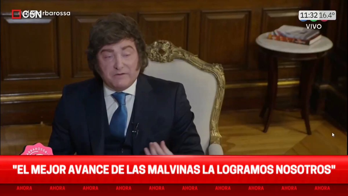 Javier Milei habló en una entrevista con Mariana Brey: "Los goles de Maradona no nos devolvieron las Malvinas" 📲 #C5N en vivo: