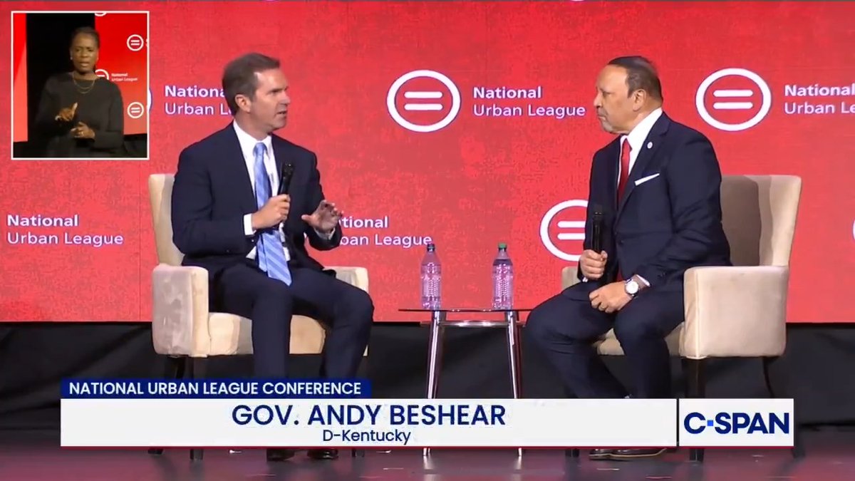 .Governor Andy Beshear (D-KY) says the country is on the "wrong track" because of President Trump: "It's not just his leadership, I mean he has the worst economic policies of my lifetime... he has the worst foreign policy of our lifetime."