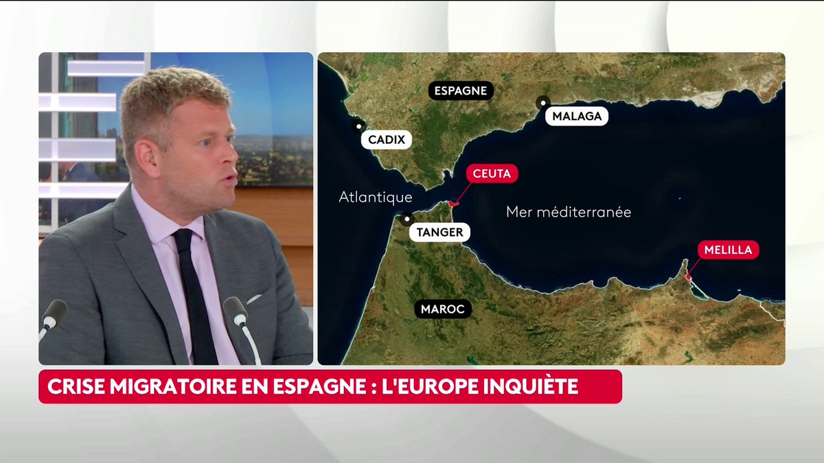 Selon le président de Ceuta, plus de 60 000 personnes ont franchi la frontière entre l'enclave espagnole et le Maroc en quelques heures. Au moins 34 personnes sont m*rtes en tentant de rejoindre le territoire de 80 000 habitants. Comment expliquer cet afflux soudain ? #canal16