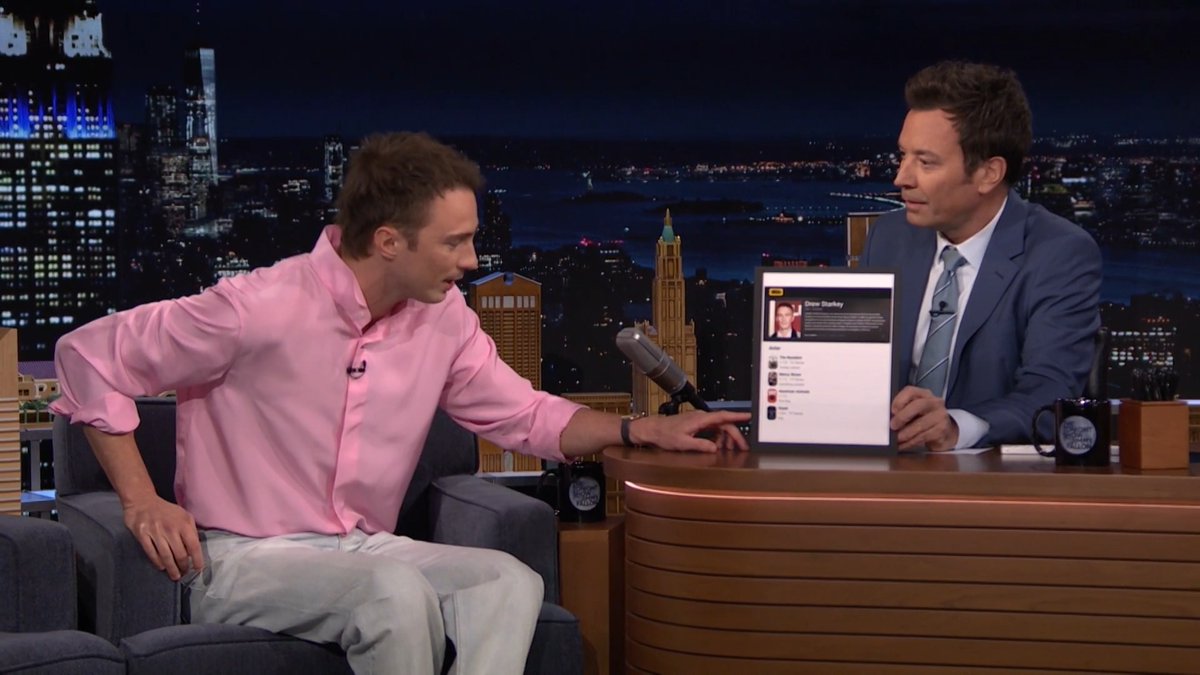 Jimmy runs through Drew Starkey’s IMDb page 🤣 #FallonTonight