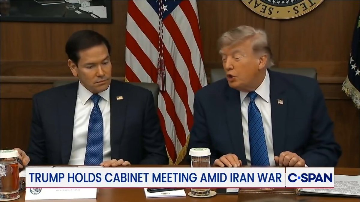 President Trump jokes that the International Criminal Court could come after him after Secretary Marco Rubio discusses combatting the ICC: "It could happen...he's not trying to defend me. He is trying to defend Bibi and other various people."