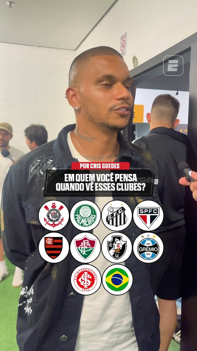 Encontramos Cris Guedes, empresário, influenciador digital e cofundador da FURIA, no Mundial da Kings League, e ele revelou quais jogadores vêm à sua cabeça ao ouvir o nome de grandes clubes do futebol brasileiro. 👀🇧🇷 E aí, fã de esportes, ele mandou bem na lista? 🤔 👉 Assista à Copa do Mundo de Clubes da Kings League pela ESPN no Plano Premium do #DisneyPlus. #KingsWorldCupClubs #KingsLeague