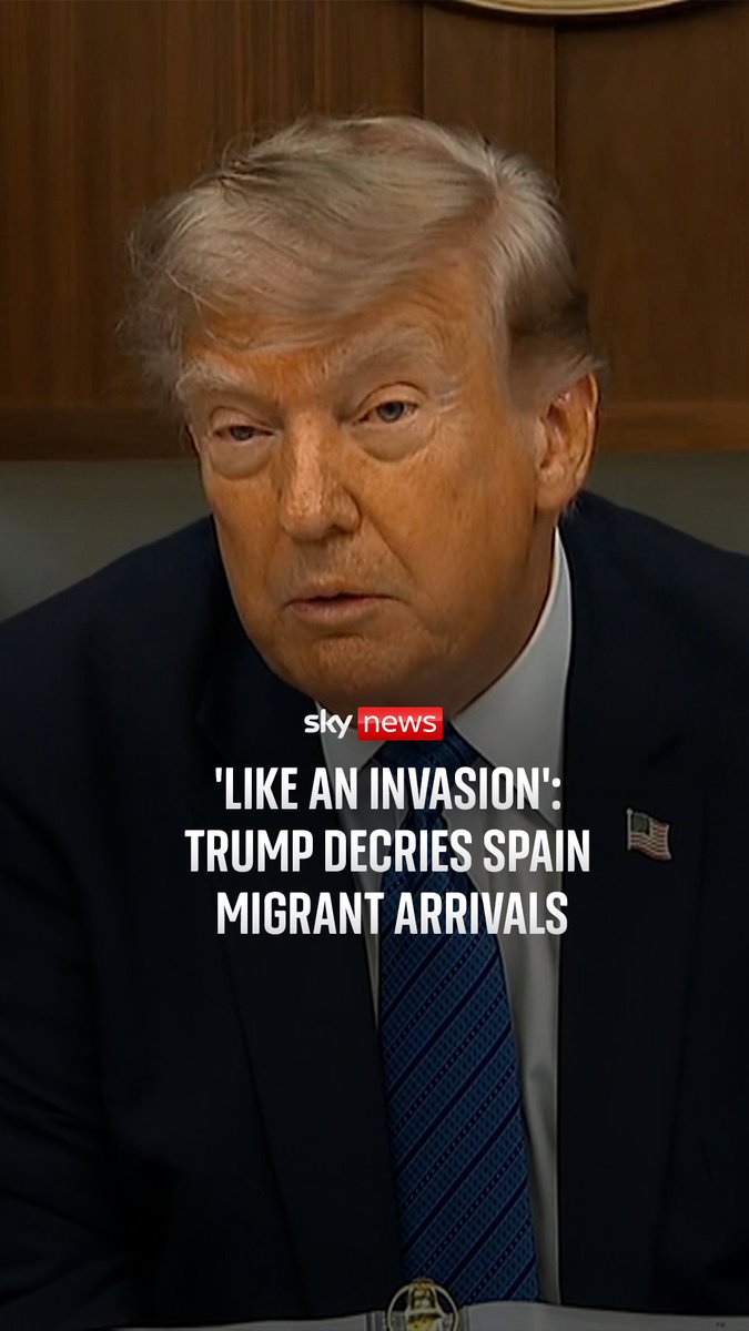 'Looks like an invasion' The U.S. president has likened scenes of migrants crossing the border into Spain's Ceuta to an invasion. Donald Trump suggested the Spanish government 'doesn't know what to do' due to 'bad management'.