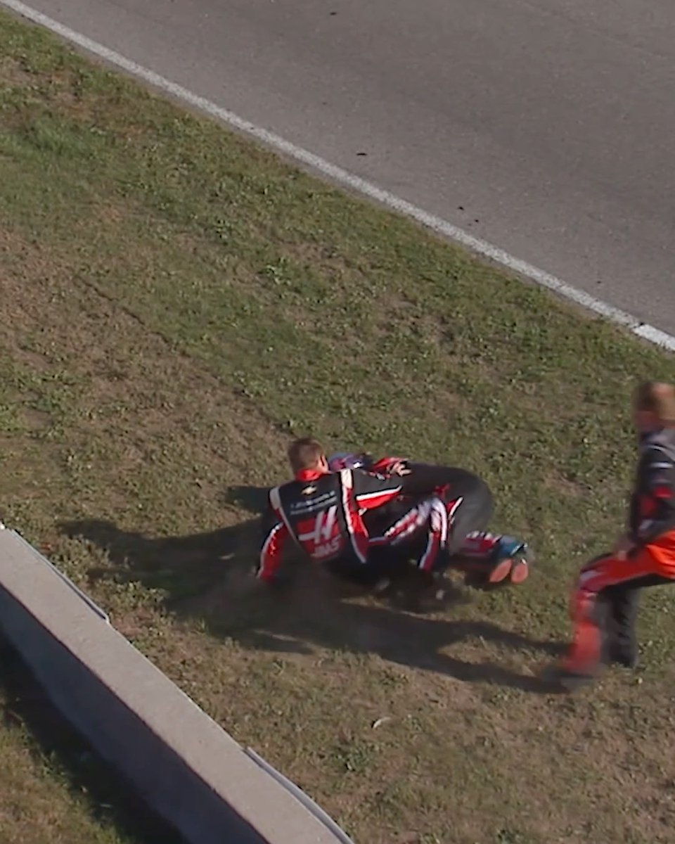 There was contact on and off the track. 😬