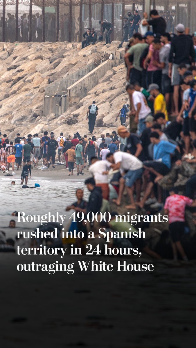 A massive group of migrants rushing at a Spanish exclave in North Africa triggered a fresh wave of political attacks against Prime Minister Pedro Sánchez. Spanish officials said roughly 49,000 migrants rushed the Spanish territory over the past 24 hours.