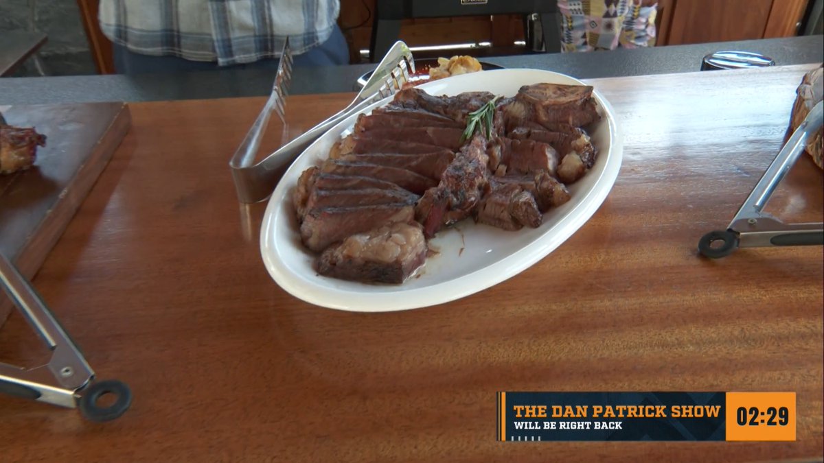 He may have missed some of the show, but Dylan held up his end of the cooking side of double duty today – and Heartland Steak Co. did the rest🥩 #PARTNER