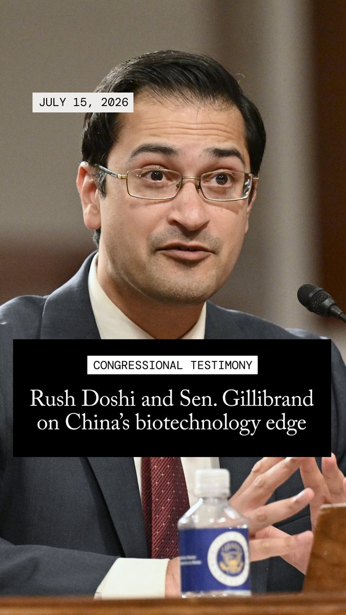 Senator Kirsten Gillibrand (D-NY) asks Rush Doshi, director of CFR China Strategy Initiative, about China’s advantages in biotechnology development. “They’ve invested significantly in their capacity, so they are able to do biomanufacturing at scale for far less than we can, often below, probably, cost…,” Doshi says. “What I’m more concerned about right now is the fact that their clinical trial process, or their pre-IND investigations are able to move much faster than ours,” Doshi adds.