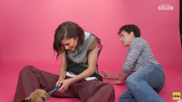 Zendaya and Tom Holland share on BuzzFeed’s ‘The Puppy Interview’ podcast that they’ve been listening to Sienna Spiro recently.
