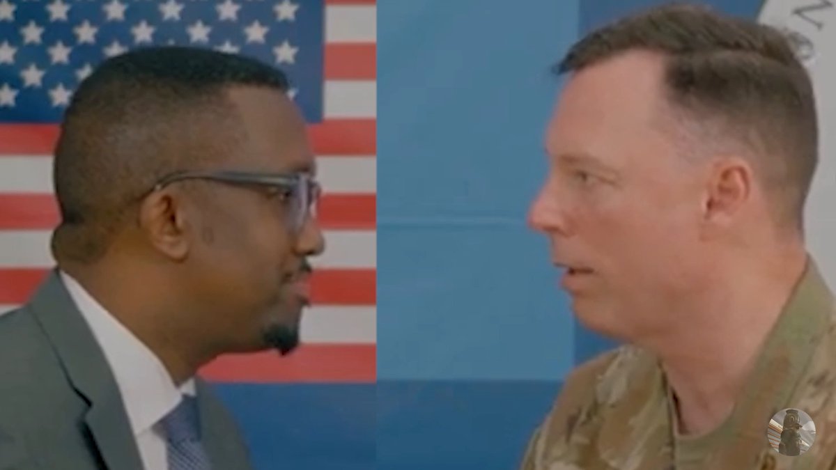Generational clip 🚨 Somalia's humiliation tour continues: US AFRICOM Commander Gen. Dagvin Anderson completely destroys a Somalian journalist begging for perpetual US intervention: - "Somalians feel the US is turning its back to them" - Gen. Anderson: "At what point does Somalia become independent and take care of its own issues?" Holy shit