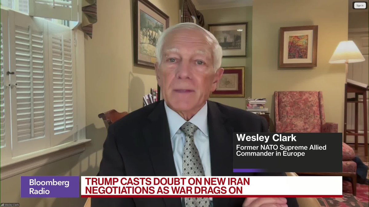 Retired Army General Wesley Clark, who served as Supreme Allied Commander Europe, said the more the US wants negotiations, the stronger the hand Iran thinks it has