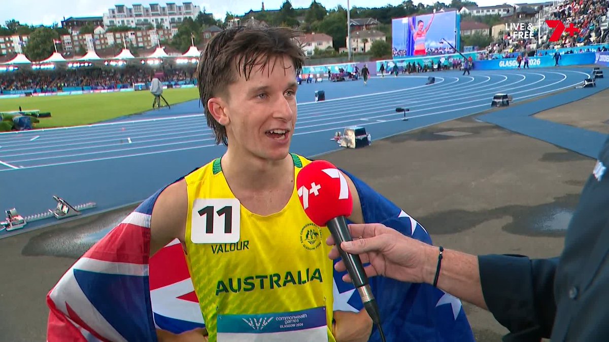 🥇 in the 10,000m Race Walk AND funny...Isaac Beacroft has it all!