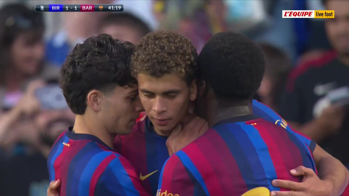 ⚽️ PREMIER BUT POUR HAMZA ABDELKARIM 🇪🇬 avec le FC Barcelone sur pénalty en amical face à Birmingham ! 💙❤️ C’est lui même qui s’est provoqué ce pénalty pour égaliser face au club anglais.