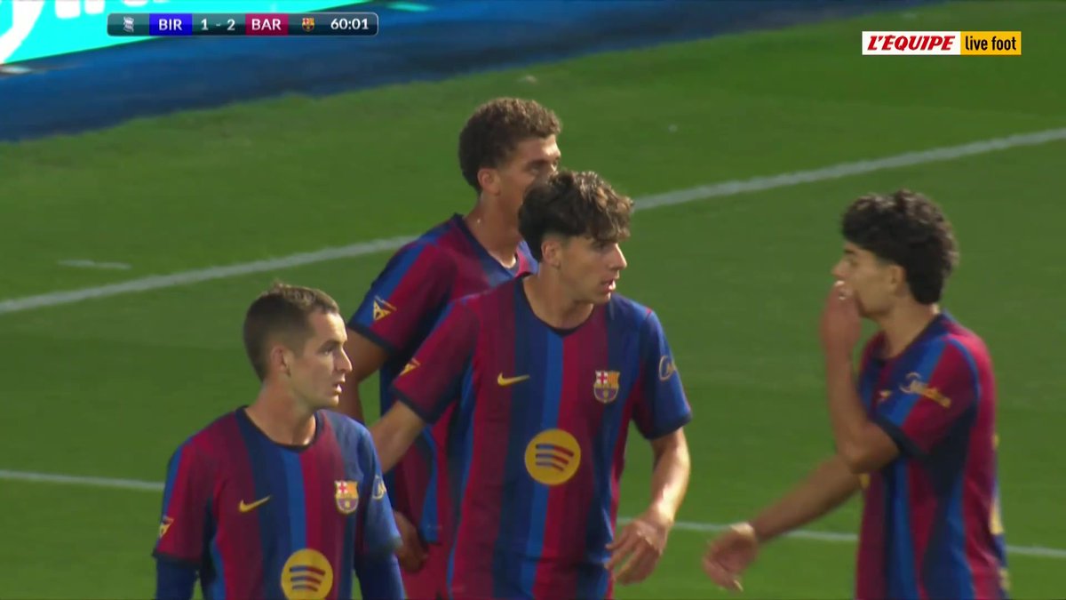 ⚽️⚽️ LE DOUBLÉ POUR HAMZA ABDELKARIM 🇪🇬 ! Le Barça mène 2-1 en amical face à Birmingham. 💙❤️