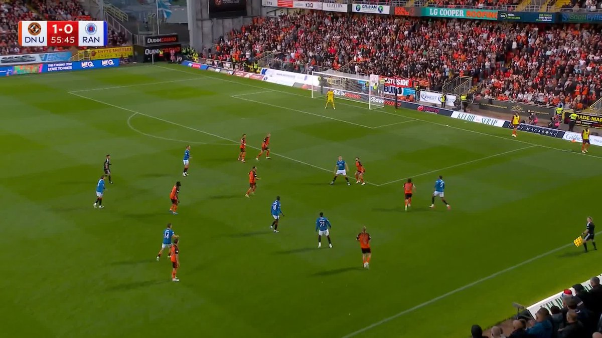 🎙️ “That is the response that was required!” Thelo Aasgaard with a thunderous finish to bring Rangers level at Tannadice 🎯