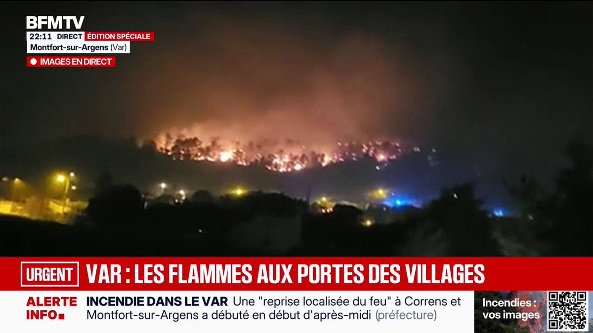 Incendie dans le Var: "Le feu progresse", observe Rodolph, habitant de Montfort-sur-Argens