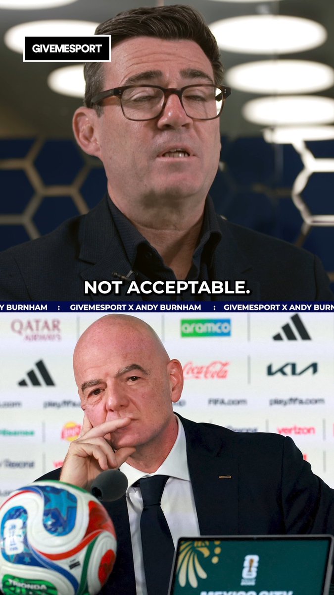🚨🚨🎙️| Andy Burnham on Gianni Infantino.