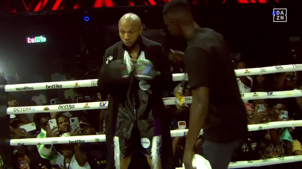 Charles Okocha makes his ring walk! 🔥 #PortableOkocha x #ChaosInTheRing | Live NOW for FREE on DAZN ▪️