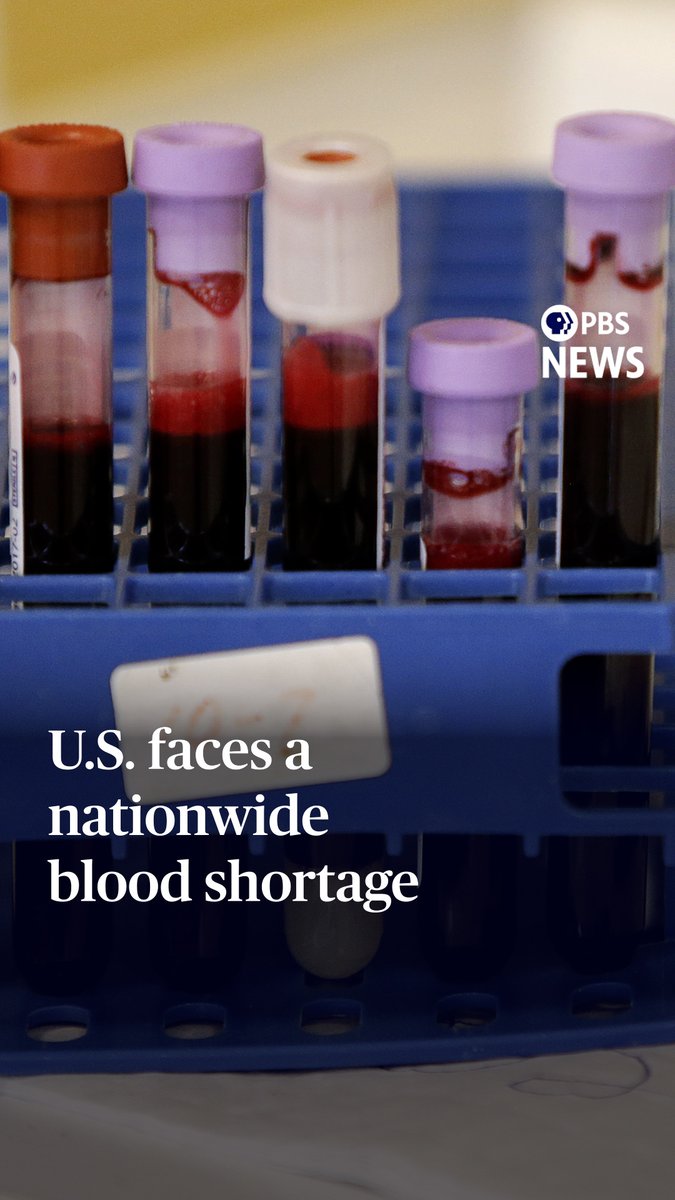The U.S. is facing a blood shortage crisis. The American Red Cross declared the national blood supply crisis this week, urging people to sign up for immediate blood donations. The organization is the largest single provider of blood in the U.S., and they now have less than a one-day supply of type O-positive blood. In a press release, the Red Cross said extreme heat, poor air quality and widespread foodborne illnesses are all contributing to a four-year summer low for blood donations. The last time the American Red Cross declared a national blood supply crisis was in January 2022 during the COVID pandemic. The Red Cross is urging all eligible donors to give blood as soon as possible, especially those with type O blood. Visit or call 1-800-Red Cross for more information. Jessica Merrill, director of communications at the American Red Cross, spoke with PBS News on why this situation is so dire.