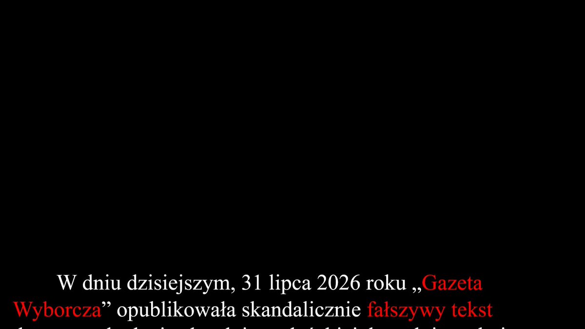 W związku z oszustwem „Gazety Wyborczej” dotyczącym zbrodni smoleńskiej.”