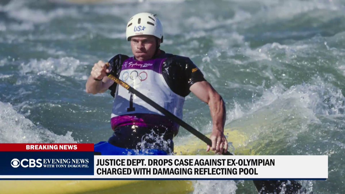 The government has dismissed the felony indictment against former Olympian David Hearn, who was accused of damaging the reflecting pool on the National Mall. The DOJ says new documents show the damage was caused by a contractor’s “flawed installation” during the rushed project.