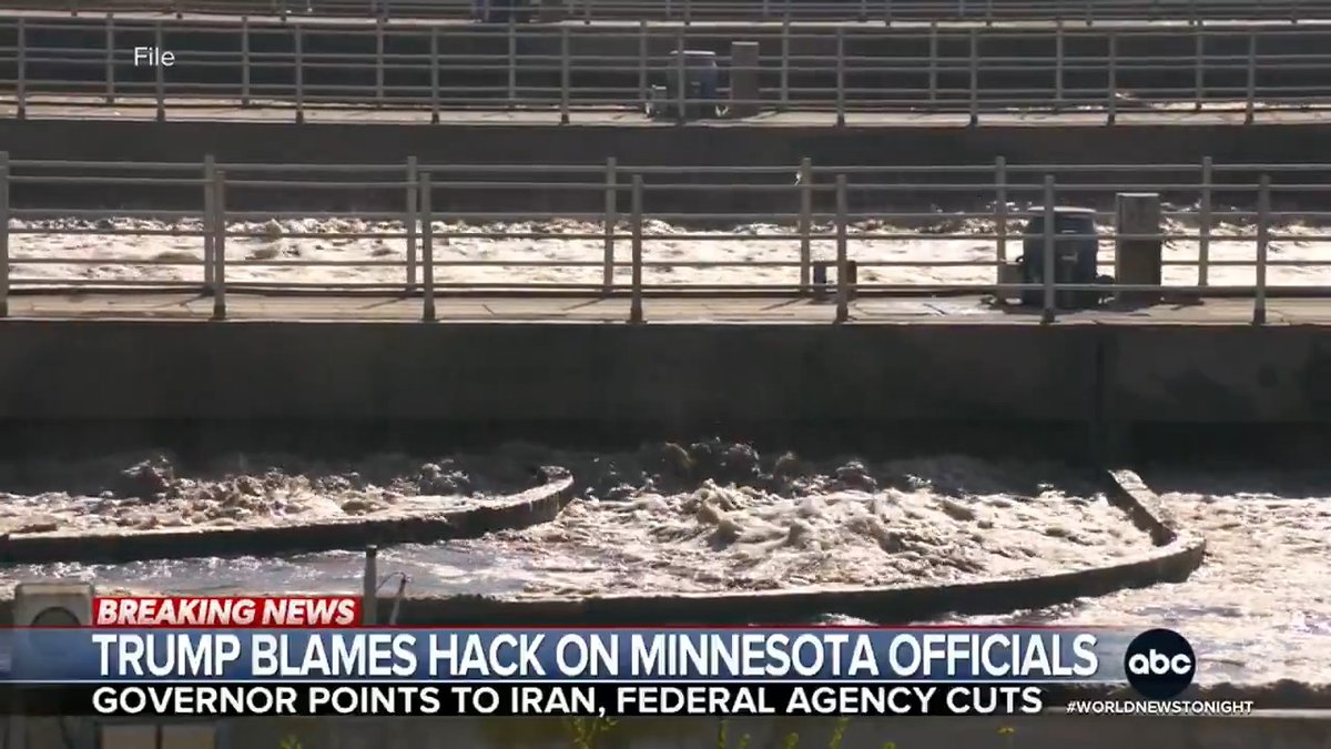 President Trump blames Minnesota officials and not Iran for a cyberattack on dozens of water facilities in Minnesota. Pierre Thomas reports.