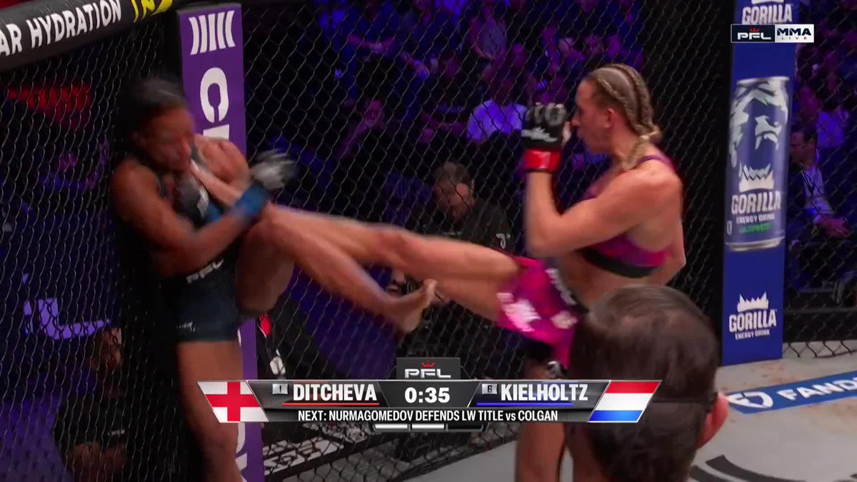 HUGE SHOTS FROM DITCHEVA 😳 #PFLNY | Main Card Live NOW on ESPN