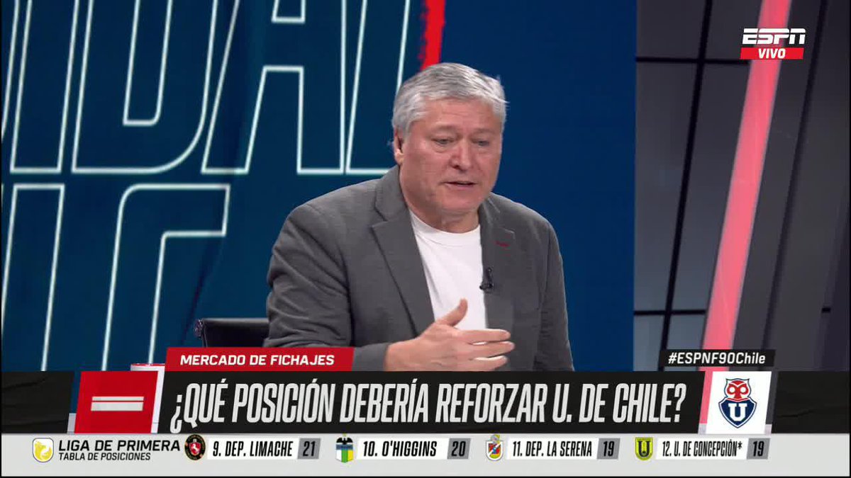 "ES EL MEJOR PLANTEL DEL FÚTBOL CHILENO" Patricio Yáñez analizó la situación de la Universidad de Chile, y aseguró que el plantel azul es, por nombres, el mejor del balompié nacional. ▶️ Mira #ESPNF90Chile en el Plan Premium de #DisneyPlus