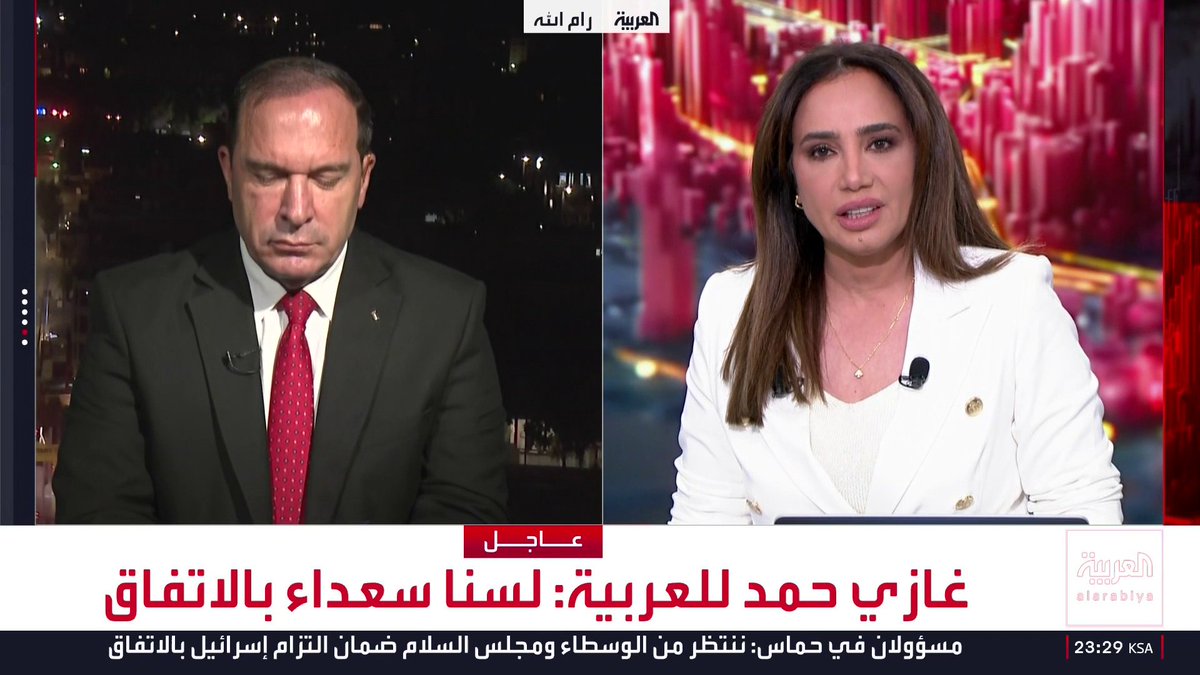 أستاذ القانون الدستوري عبدالله كميل: كان على حماس أن تدرك أن "الوقت من دم".. والشعب الفلسطيتي خسر 1200 قتيل منذ إقرار خطة ترمب بسبب تأخر الحركة في حسم موقفها لنحو 9 أشهر.. و"فتح" وافقت منذ البداية على الاتفاق رأفة بالشعب الفلسطيني
