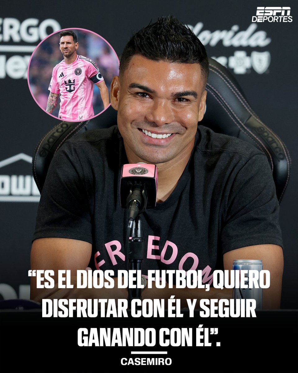Casemiro elogió a Messi y explicó que él fue la razón por la que decidió llegar al Inter Miami.🦩🤩⚽️ (Vía @mls/IG)