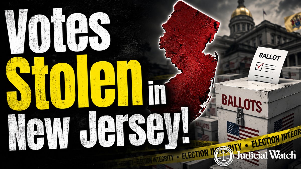 .Tom Fitton: FBI Should Investigate New Jersey Alien Voting!