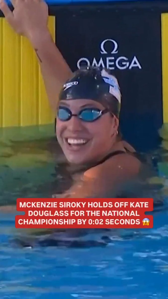 McKenzie Siroky swam a personal best to take the women's 100m breaststroke national title over defending champion Kate Douglass. 🤯