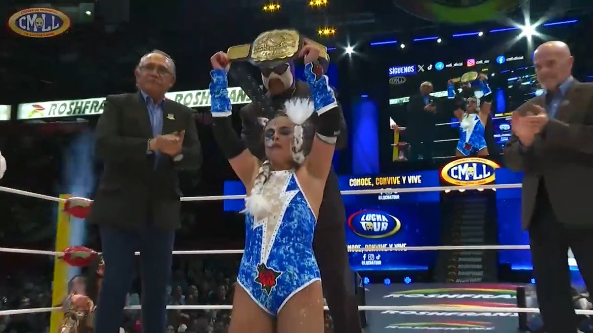 THUNDER ROSA, NUEVA CAMPEONA DEL CMLL 🤩🔥 ¡Una guerra en el ring! Después de un duro encuentro ante India Sioux, Thunder Rosa se proclama como nueva Campeona Nacional Femenil. 👏 #CMLLxFSMX