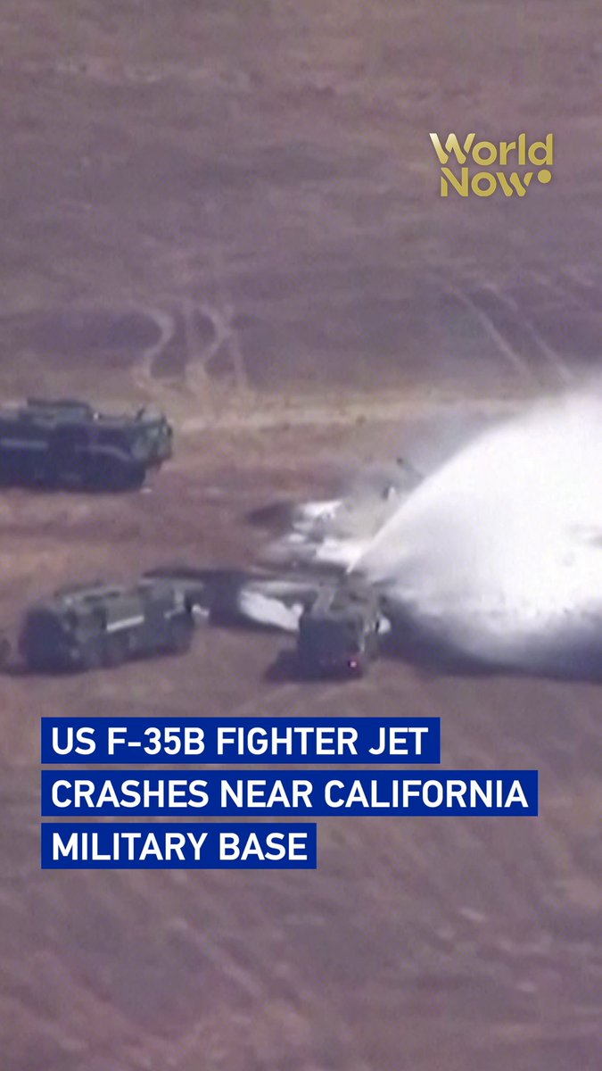 US F-35B fighter jet crashes near California Marine base #WorldNow