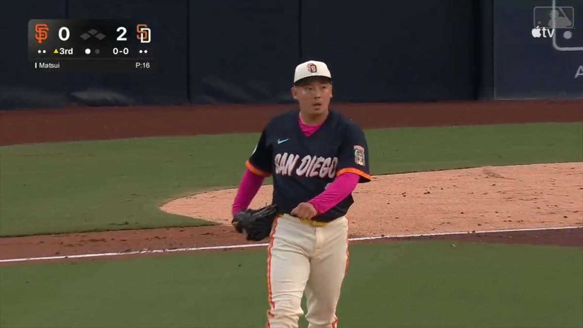 👏 #松井裕樹 ロングリリーフで好投! 3回無失点2奪三振のナイスピッチング🔥 2回表から2番手として登板 3イニングを1安打に抑える投球🔥 これで4試合連続無失点です! #日本人選手情報 日本人選手のハイライト映像は 公式YouTubeチャンネルでチェック👉