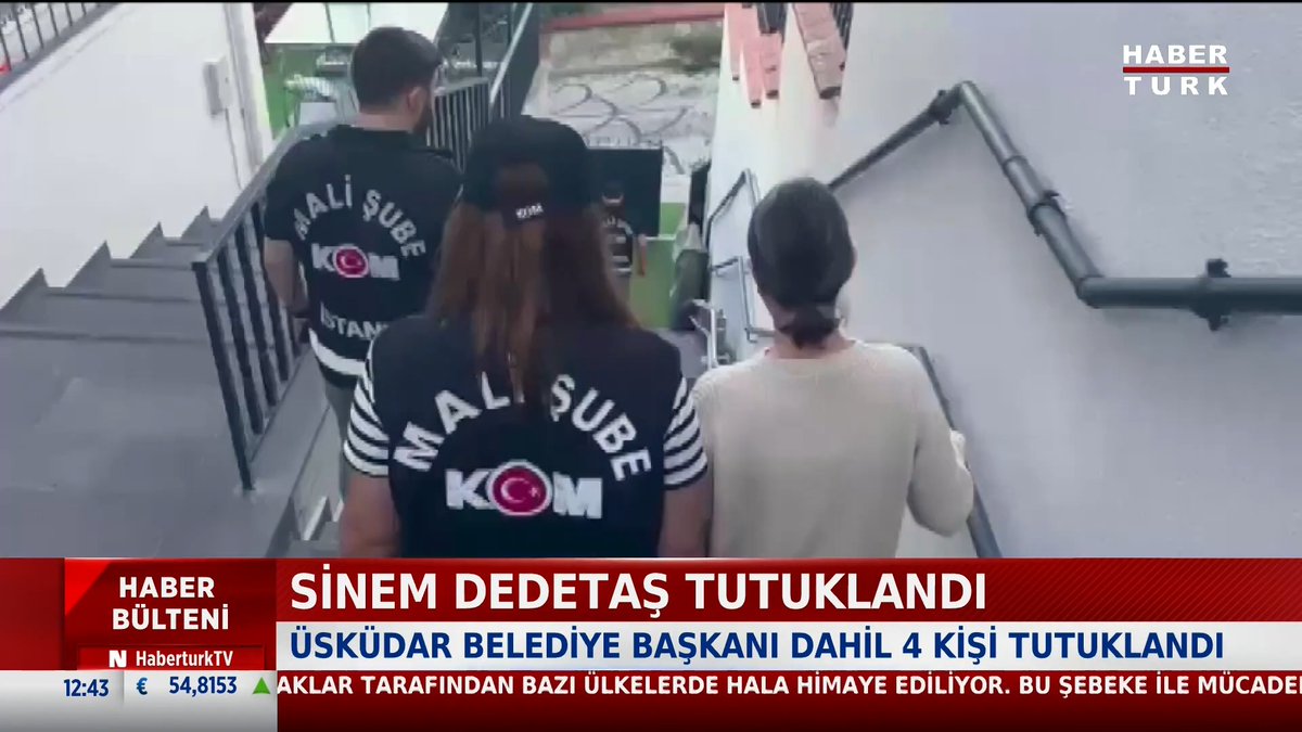 📌Sinem Dedetaş tutuklandı. Üsküdar Belediye Başkanı dahil 4 kişi tutuklandı.