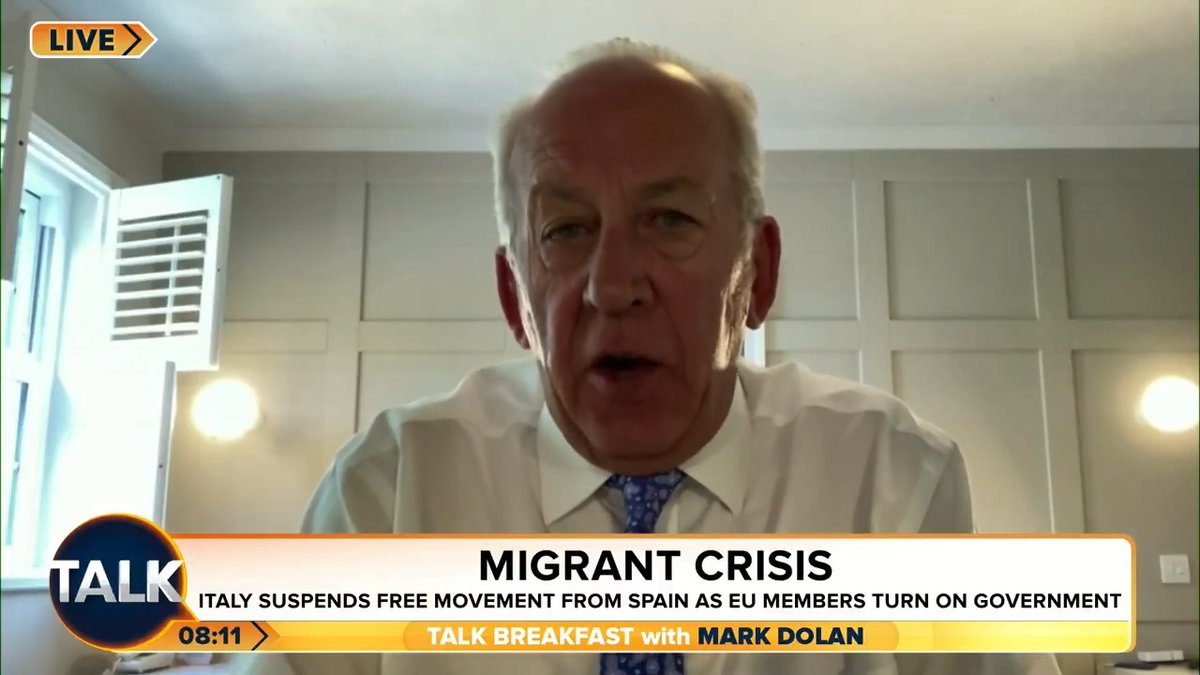 "That kind of pathetic attitude is leading to the very erosion of this country!" Former Met Police Detective Peter Bleksley's FURIOUS reaction to a commentator's call to welcome in illegal migrants. Mark Dolan | Peter Bleksley