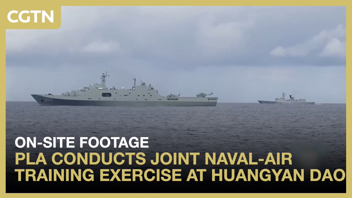 On-site footage: PLA conducts joint naval-air training exercise at Huangyan Dao