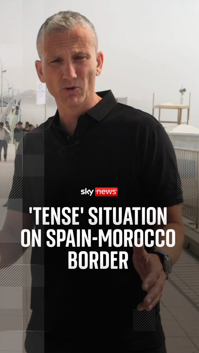 Our International correspondent alex rossi reports of a 'tense' situation on the Spain-Morocco border after the migrant crossings into Ceuta. ⁠ The leader has said the territory needs a "border that is fit for purpose" and that "preventative mechanisms" are needed. ⁠