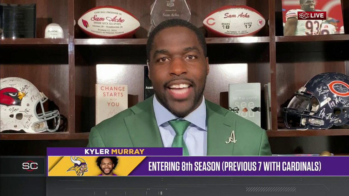 "I think Kyler Murray should get every opportunity to be QB1 ... but at the same time, this should be a true quarterback competition." —Sam Acho on who should be the starting QB in Minnesota ✍️