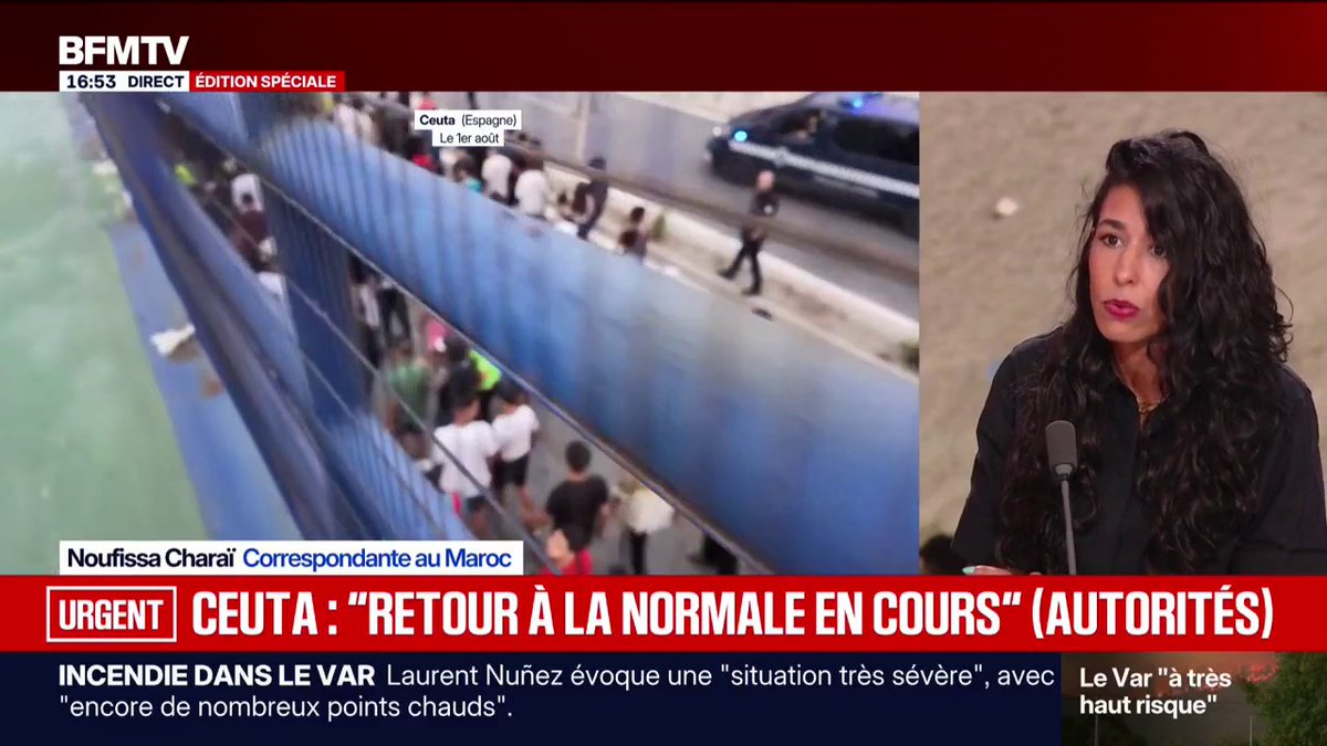 Ceuta: "Au moment où [les migrants] partent, ils savent que la réalité c'est un retour assez rapide" au Maroc, explique Noufissa Charaï, correspondante au Maroc