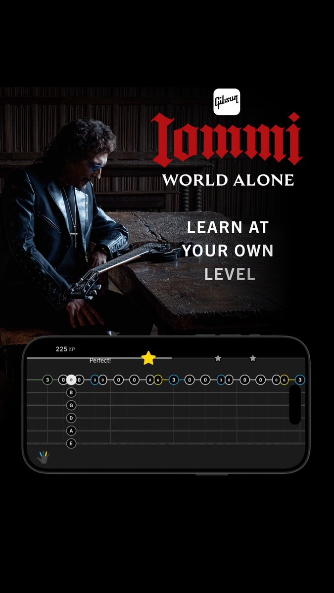 Tony Iommi's brand-new single ‘World Alone’ is out now, and you can learn how to play it today in the Gibson App. Explore exclusive arrangements across multiple difficulty levels and dive into the riffs of one of heavy metal’s most legendary guitarists. Hit the link to learn now: