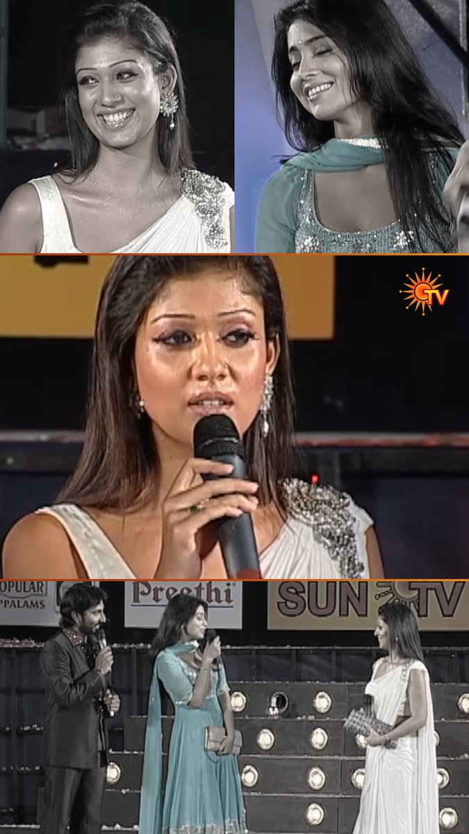 Throwback to when Shreya made Nayan blush with her question #SunTv #SunThrowback #Nayanthara #Shreya #Event