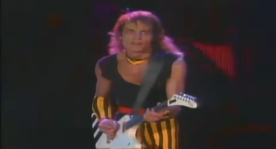 Scorpions 1983 US festival. They blew Van Halen away. This live performance of The Zoo. I was 12 and ran to the record store the next day. Scorpions live there is none better.